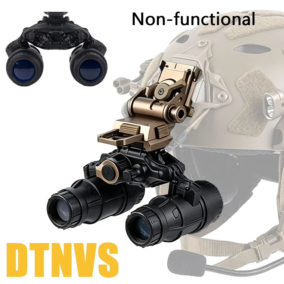 NVG DTNVS Dual-tube Night Vision No Function Goggles Model Lightweight Folding Dummy Binocular for Cosplay Tactical Fast Helmet