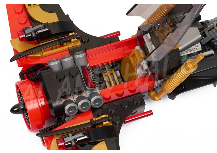 193pcs Shinobi Destiny's Wing Jet Plane Hunted Jetpack Dragon Bone Blade 10934 Building Block toys Compatible With Model