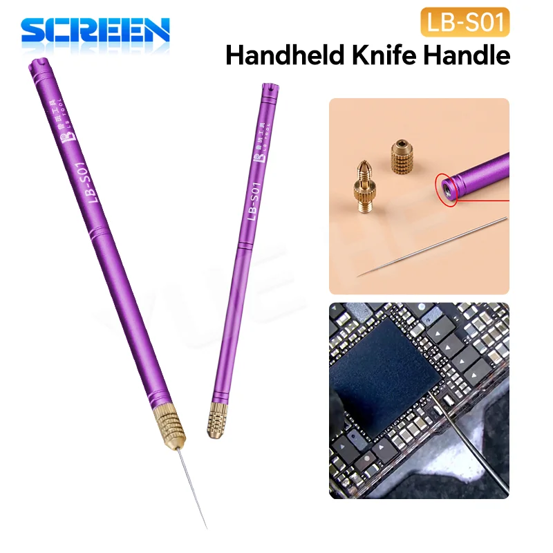 LUBAN S01 Handheld Knife Handle For Phone CPU IC Chip Remove Glue Disassemble Rework Blade Mobile Phone Motherboard Repair Tools