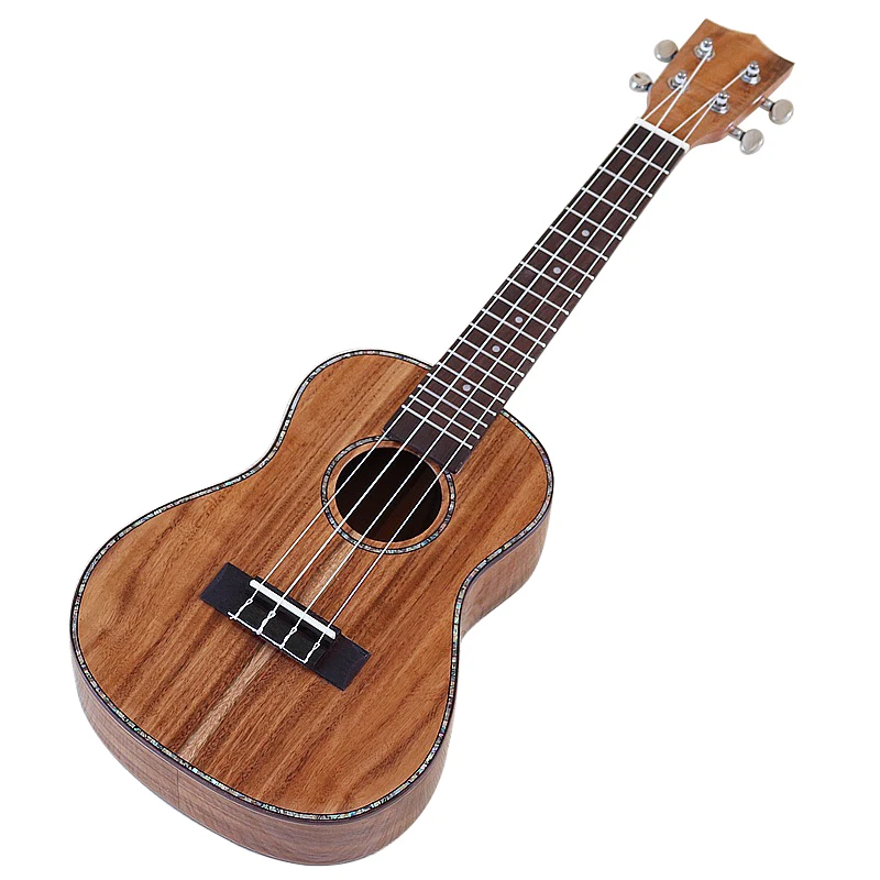 Full Solid Acacia Wood 4 String Mini UK Guitar 26 Inch Ukelele High Glossy 18 Frets Children Guitar