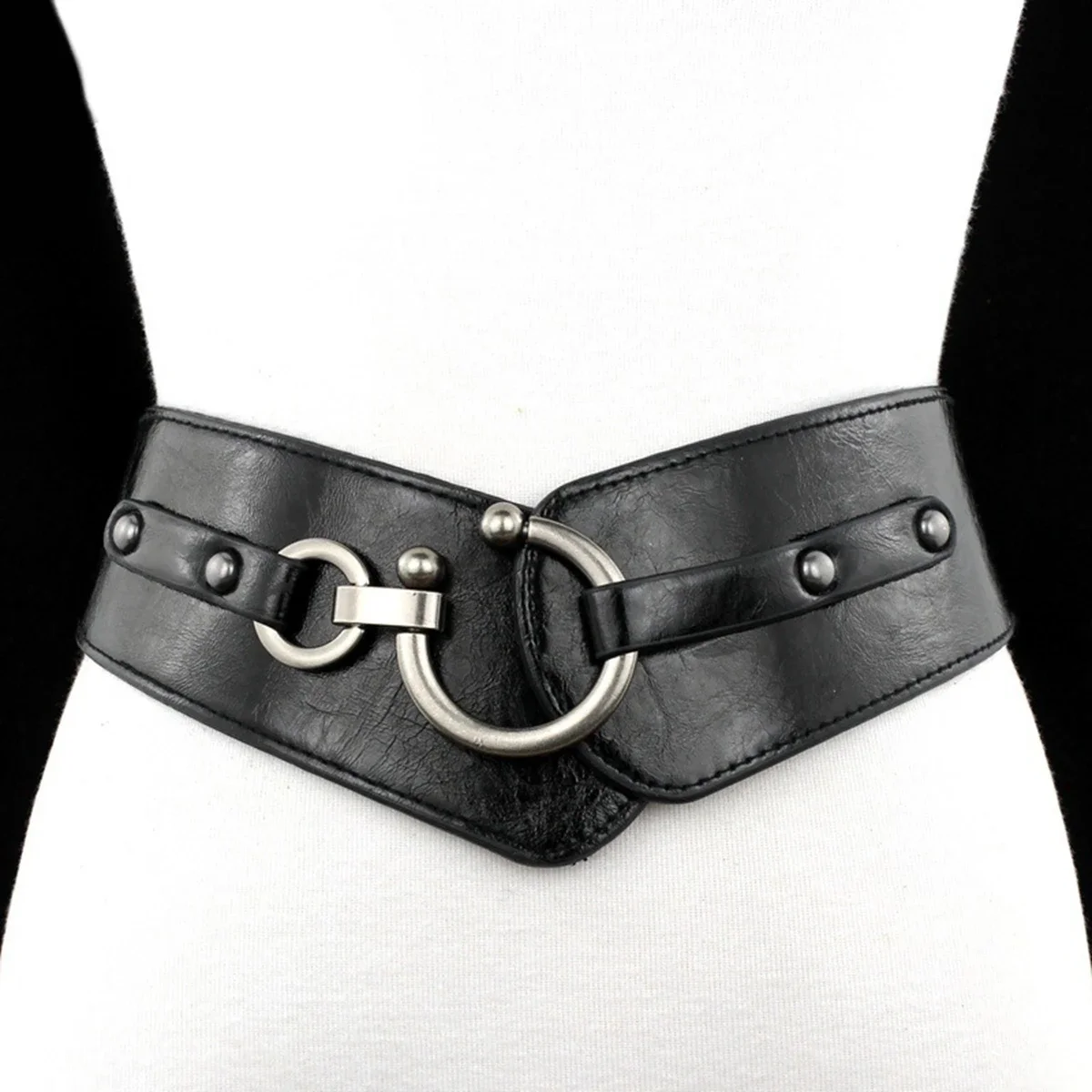 

2024 New Women's Thick Waistband Stretchy Elastic Waistband Fashion with Coat Sweater Belt Belt for Women Studded Belt Belts