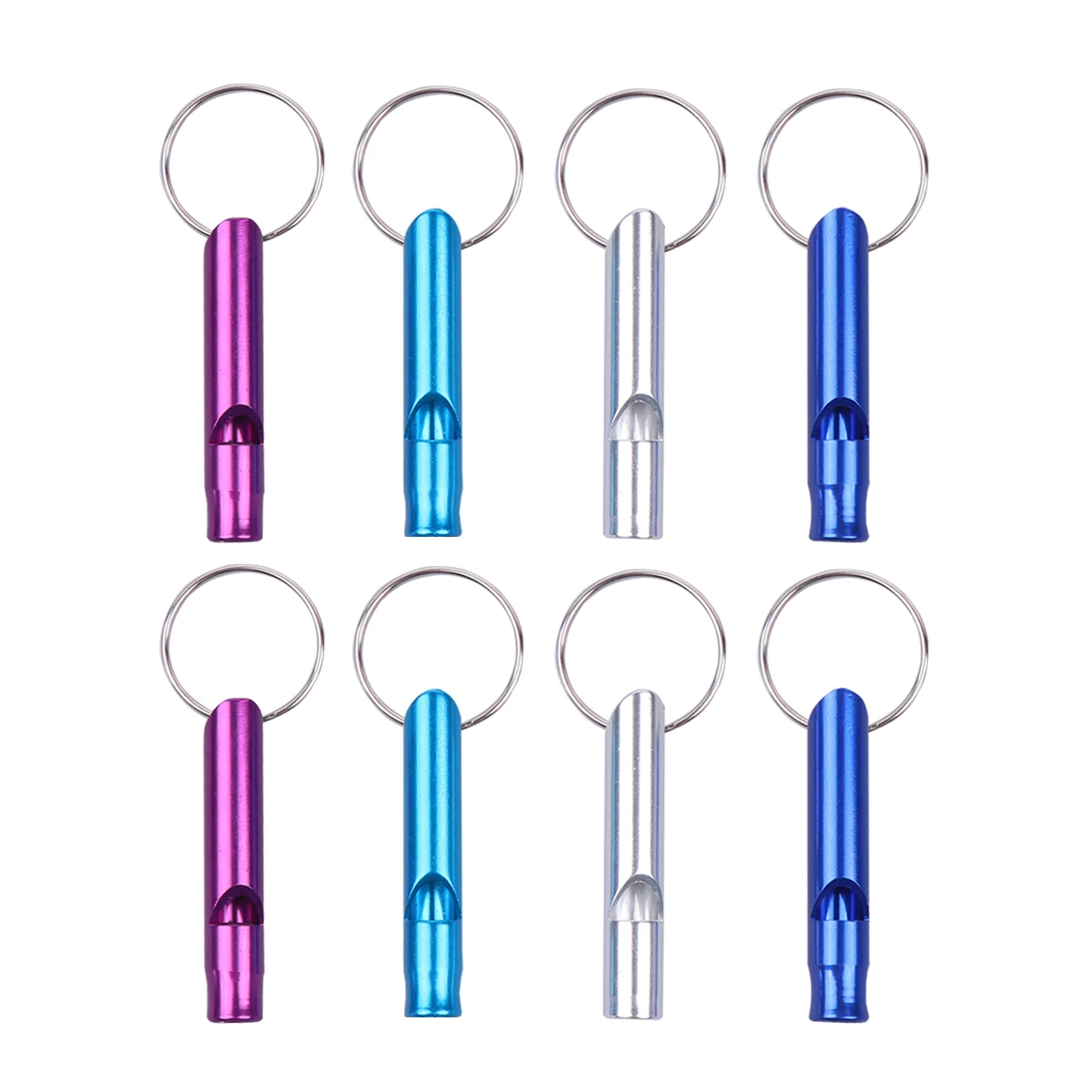 

20 pcs Rescue Whistle Durable Aluminum Alloy Emergency Camping Safety Key Chain Loud Sound Outdoor Sports Pet Training Survival