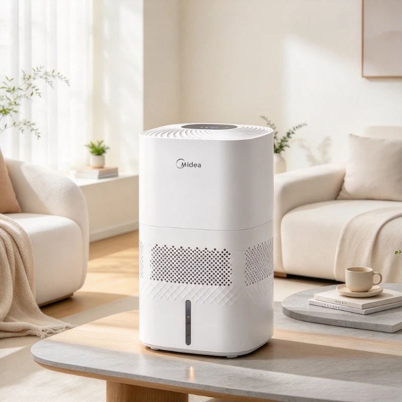 Evaporative Mist Free Humidifier, Quiet Desktop Air Moisture Machine with High Density Filter for Bedroom Nursery Home Use