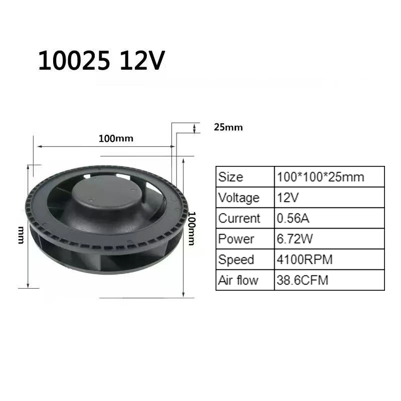 blower fan 100*25mm 120*25mm 10025 12025 DC24V 12V air blower, Centrifugal fan,Brushless DC motor, ball bearing car air purifier