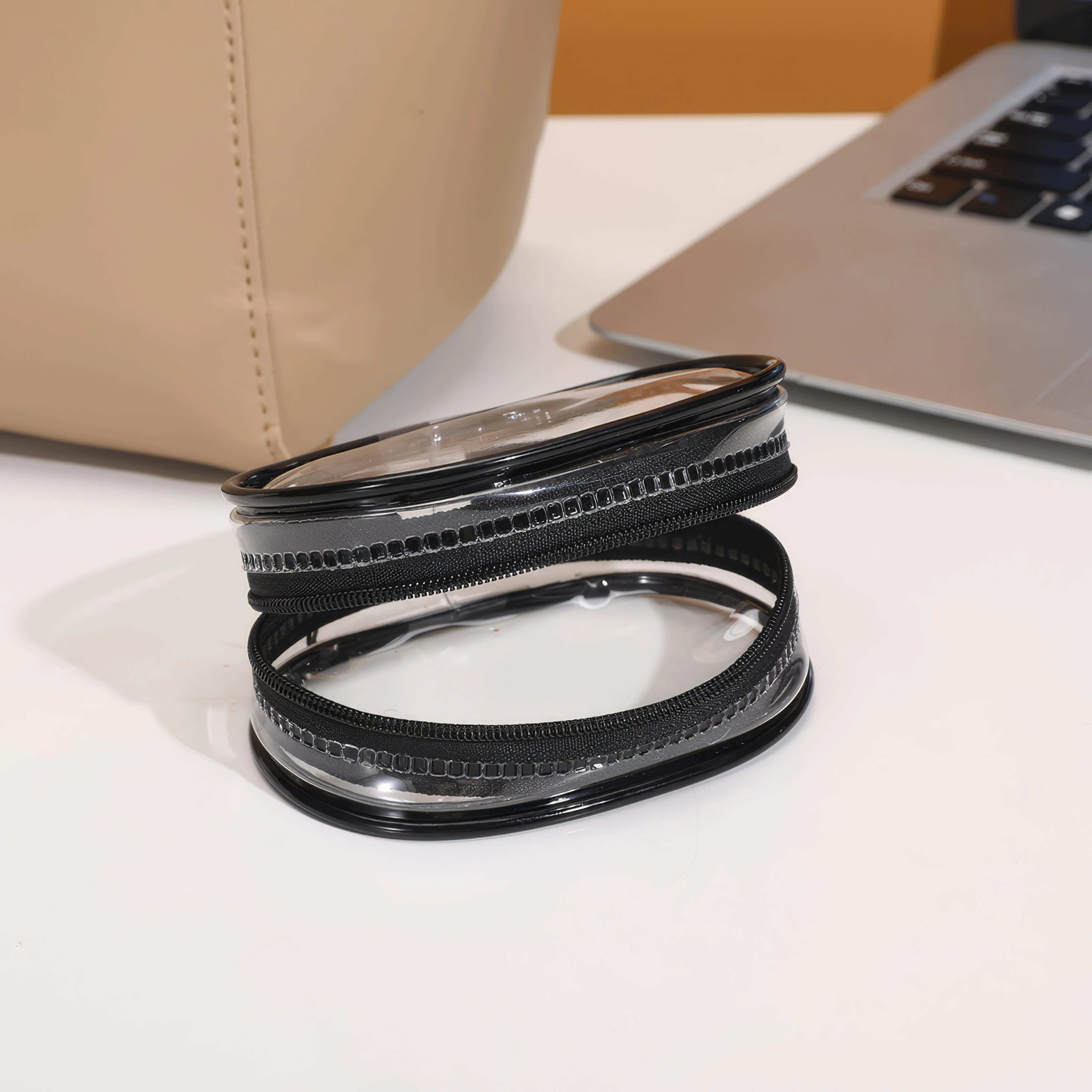 Clear Zipper Charger Organizer Bag - Convenient Electronic Cable Storage Pouch for Travel & Home