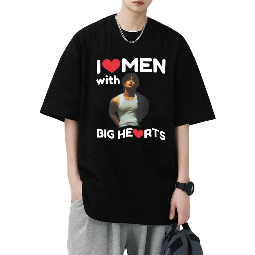 

2025 Korean Kpop Ateez Mingi Graphic Fashion T shirts Men Women Trend Oversized Tops Summer Unisex Cotton short sleeve T-shirt