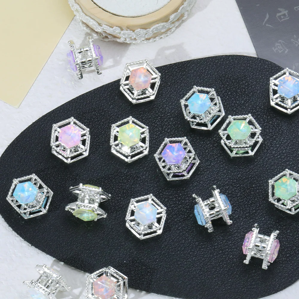 

Cordial Design 50Pcs 14*16MM Hand Made/DIY Fancy Beads/Rhinestone Effect/Jewelry Findings & Components/Hexagon Shape #18590