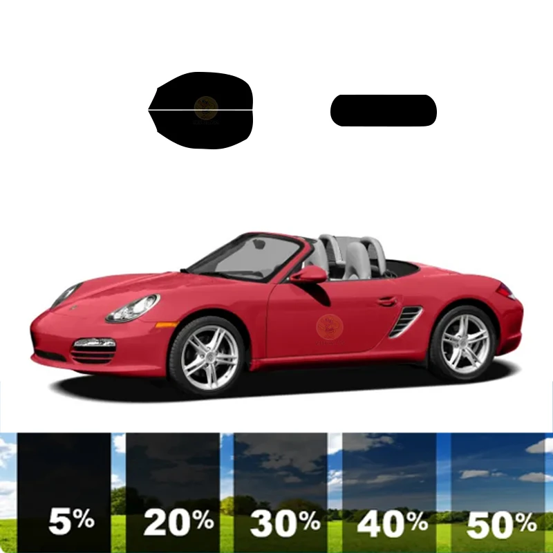 

Предварительно вырезанная съемная тонировочная пленка для окон для автомобиля, 100% УФ-изоляция, углерод ﻿ Для PORSCHE BOXSTER 2 DR CONVERTIBLE 2005-2011 гг.