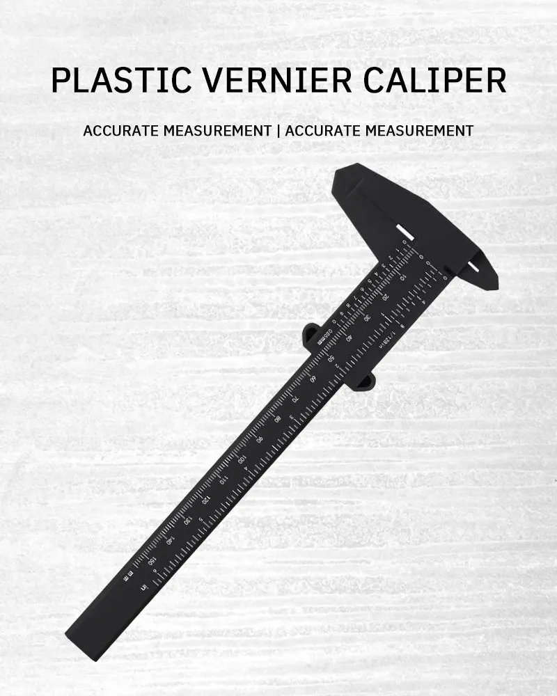Neuer 1-teiliger Kunststoff-Messschieber, Mini-Text-Messschieber, Schüler-Messschieber, 0 bis 150 mm Messwerkzeug – Detail 2