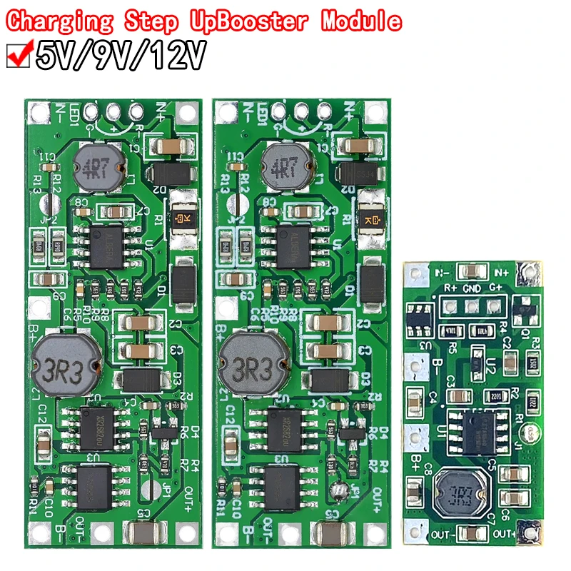 DC 5V 9V 12V Charging Step Up Booster Module for 18650 Lithium Battery UPS Voltage Converter Protection