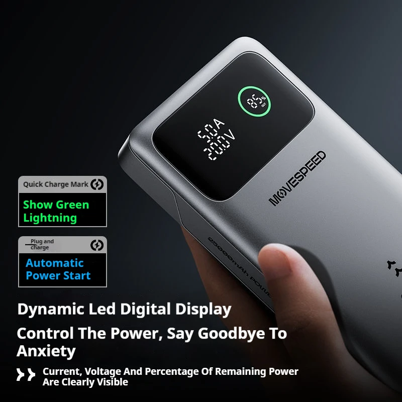 MOVESPEED M25Pro 25000mAh High Power Power Bank 140W Type C Fast Charging Mobile Power Bank For iPhone16pro Max MacBook Laptop