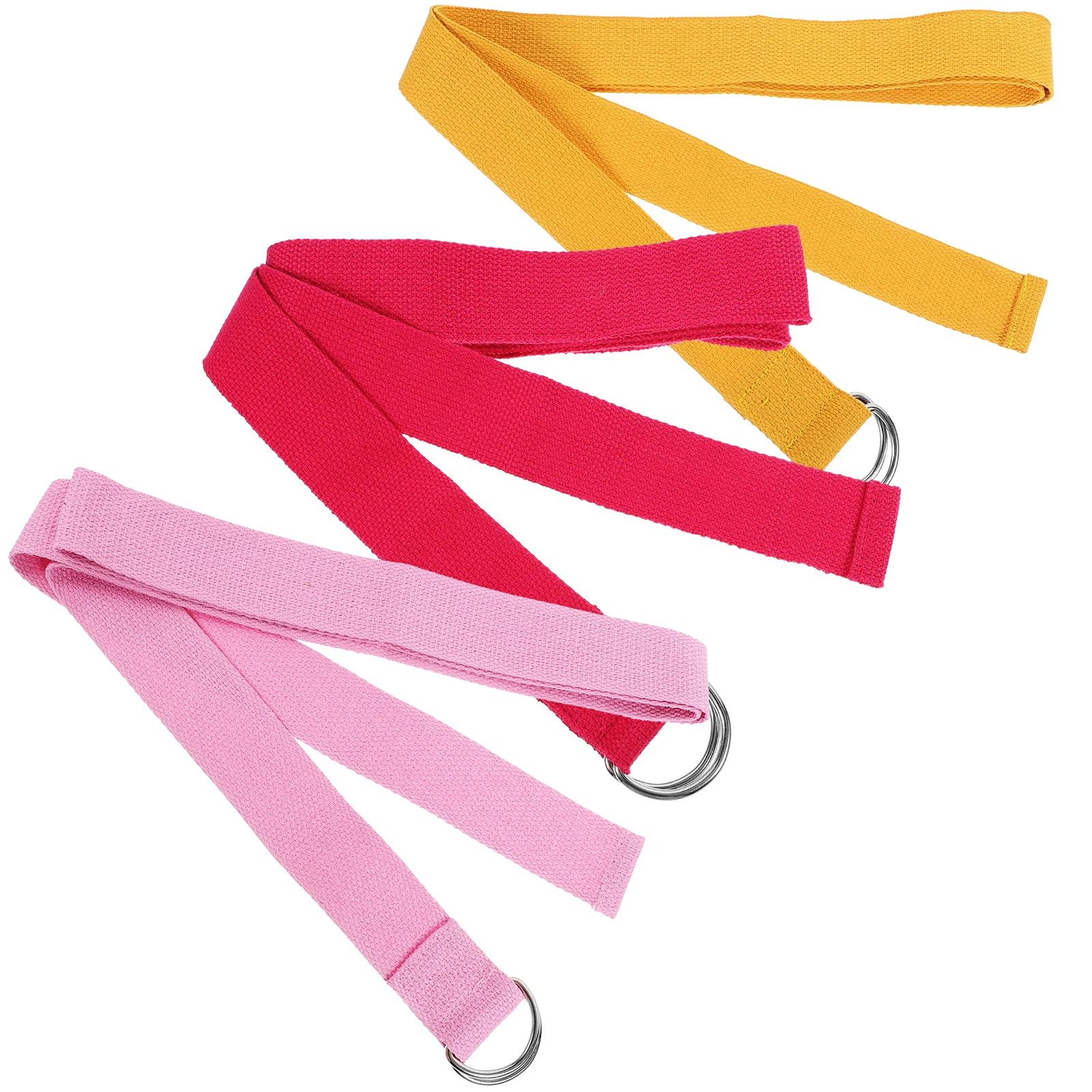 

3Pcs Yoga Tension Strap Adjustable Closure Multi-Purpose Fitness Band Portable Gym Supplies Inelastic Bands Resistance