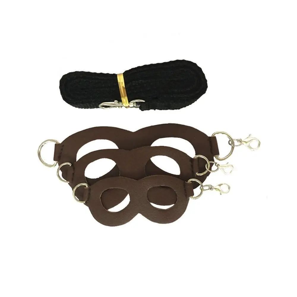 3Pcs PU Leather Hamster Chest Strap Windproof Anti Lost Rope Pet Sugar Glider 3Colors Small Squirrel Leash Traction Rope