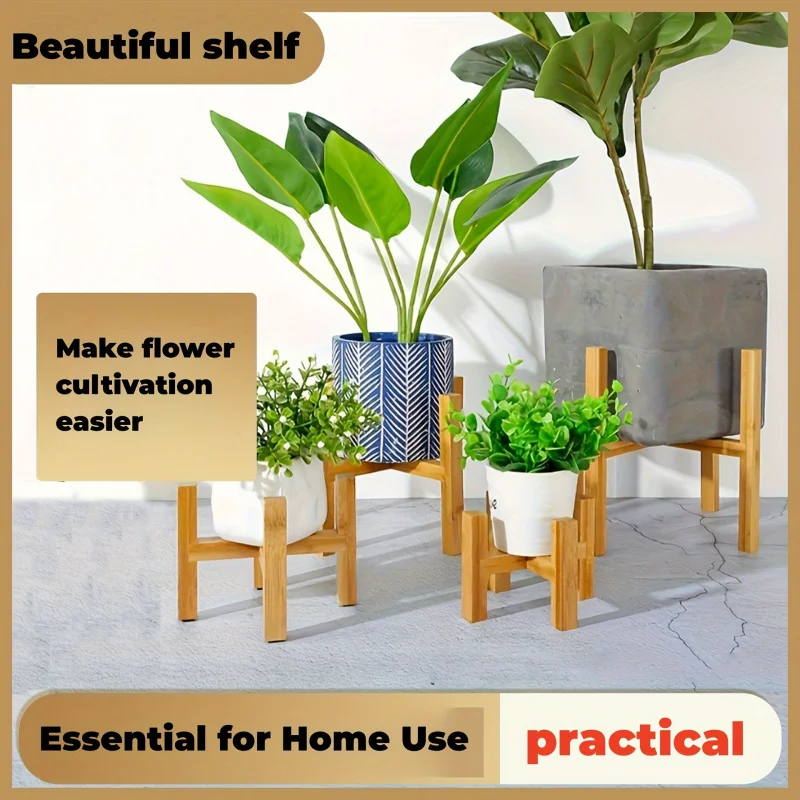 Support de Pot de fleur en bois de Style Simple nordique, présentoir d'intérieur pour plantes succulentes, support de rangement polyvalent à couvercle ouvert pour