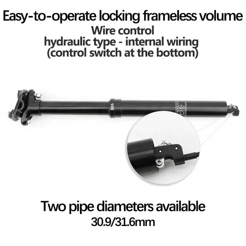 ks exa 900i Dropper Seatpost Mtb 31.6/30.9mm Dropper Post Mountain Bike Internal Cable Routing Travel 100mm/125mm