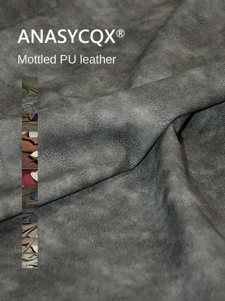 Tkanina ze skóry PU Chiński zamsz Halo Dyed Faux Leather Torba na ubrania Projektant Tkaniny odzieżowe Materiał do szycia