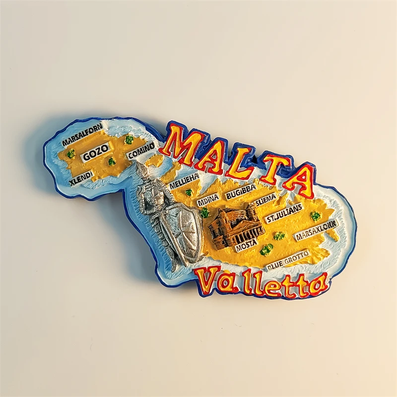 مغناطيس ثلاجة مجسمة ثلاثية الأبعاد ، لوحة راتنج ، ديكور المنزل ، أوروبا ، مالا ، فالبوري ، المدينة القديمة ، أوروبا