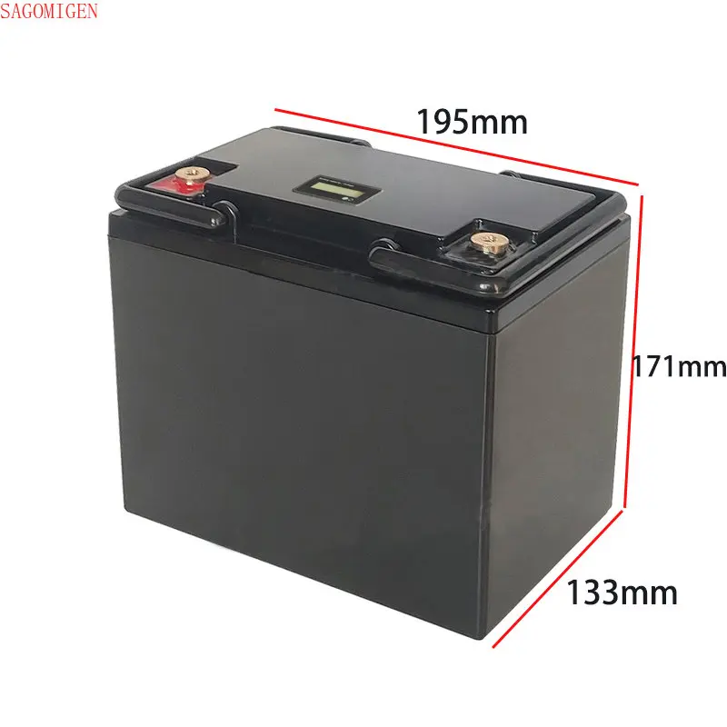 12V 20/30Ah40Ah 50Ah Lifepo4 Battery Storage Boxes Case Solar Cells Outdoor Power Supply Lithium Battery Storage Plastic Case