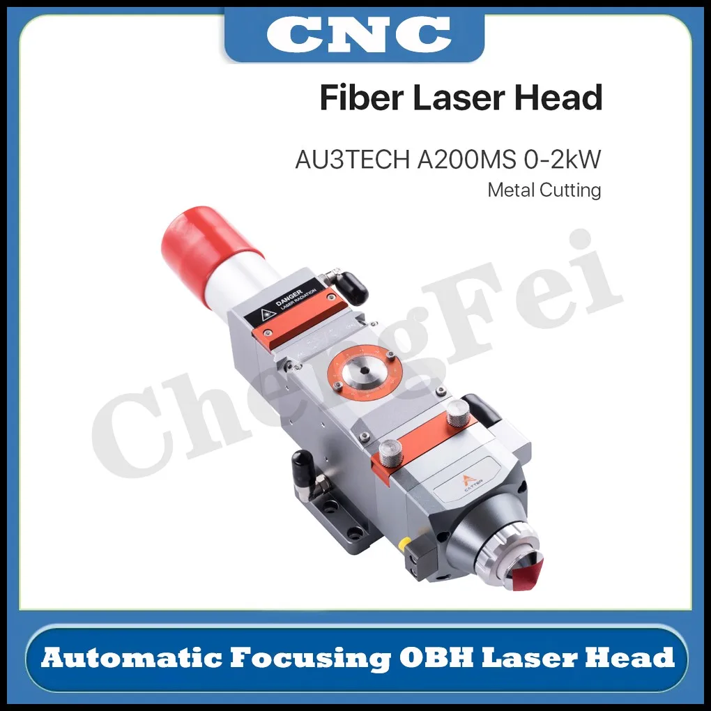 NEW CNC Metal Cutting Head AU3TECH A200MS 0-2KW Automatic Focusing OBH Laser Head D30 CL100 FL125 Ceramic D28 for Laser Machineu