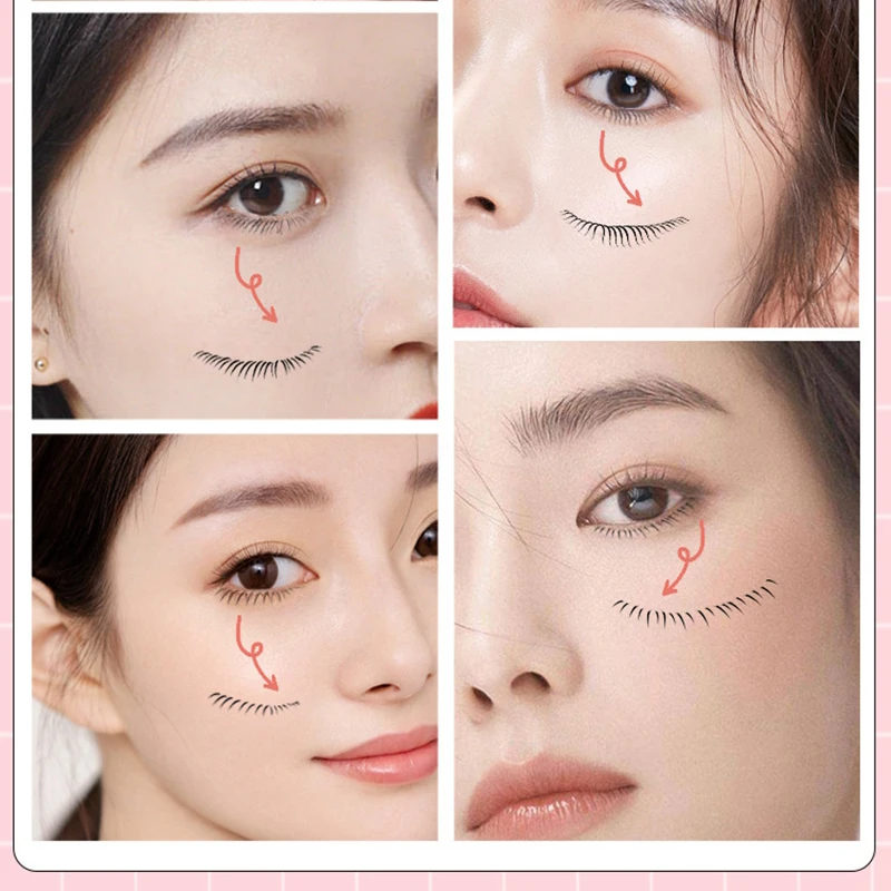 ملصق رموش سفلي أسود مقاوم للماء مصنوع يدويًا تحت رموش العين لتمديد مكياج المظهر الطبيعي لمكياج التجميل #6