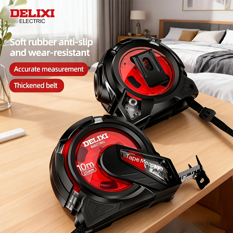 3/5/7.5/10M Steel Tape Measure,Self-Locking with Rubber Shell,Portable Measuring Tape for Daily Measurement DELIXI ELECTRIC.