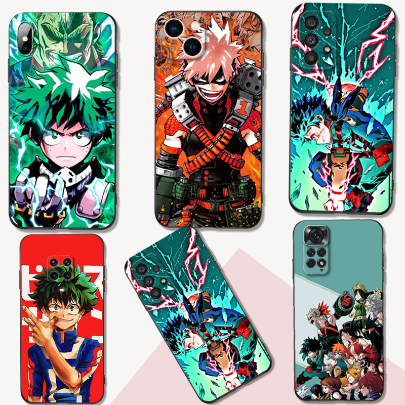 Katsuki Bakugo Boku my Hero Academia Black tpu Case For Samsung galaxy S22 S20 S21  FE PLUS ultra+S10 E lite back cover