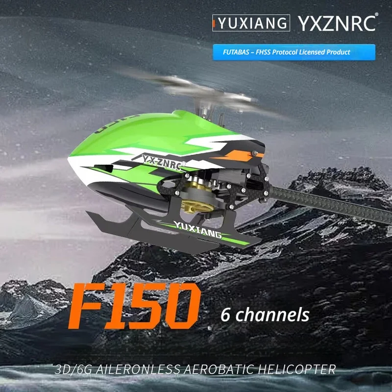 YUXIANG YXZNRC F150 6CH RC Helicopter 3D/6G Aileronless Aerobatic Helicopter Brushless Motor Futaba S-FHSS RC Aircraft Plane