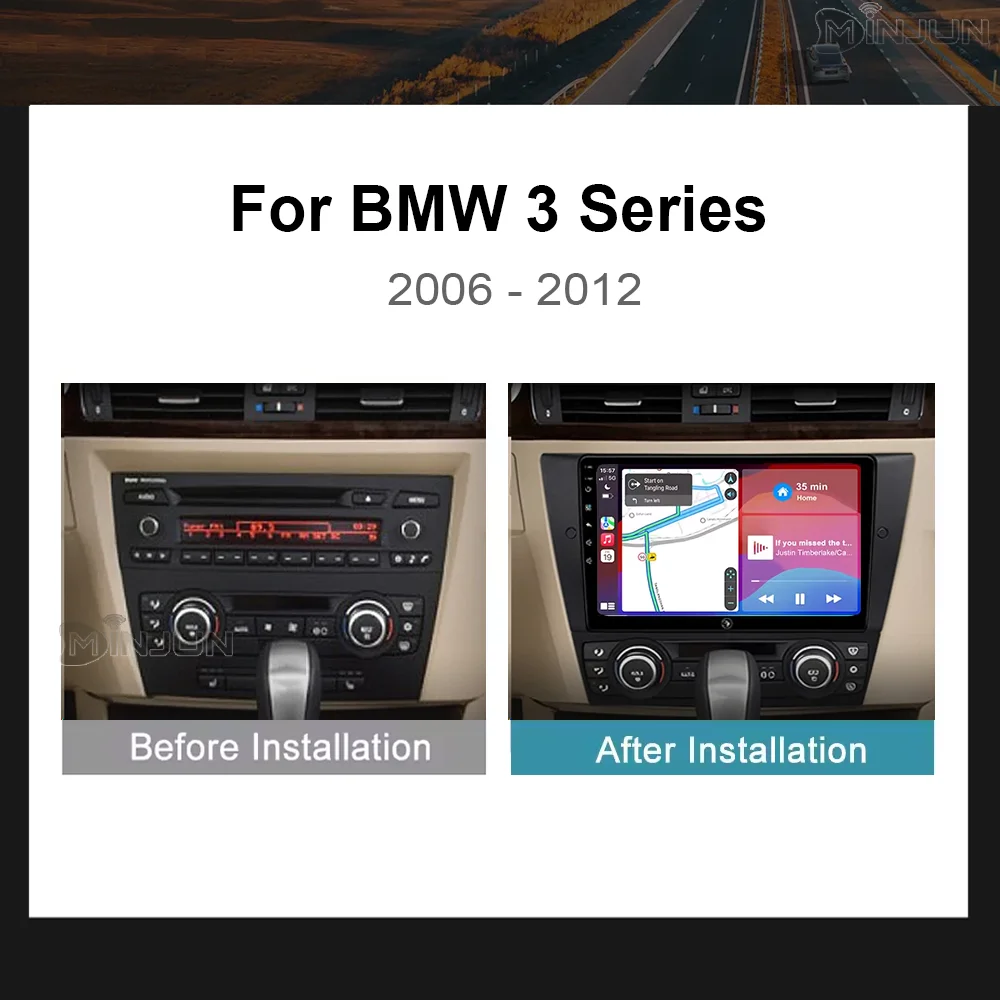Picture 3: Car Radio For BMW 3 Series E90 E91 E92 E93 2006 - 2012 Multimedia Player Wireless Android 15 Auto Carplay Qualcomm 4G DSP 2 Din