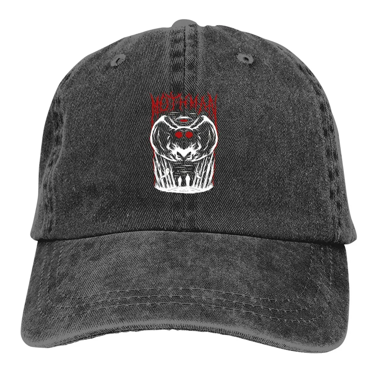 Black Metal Baseball Cap Men Hats Women Visor Protection Snapback Mothman Humanoid Creatures Caps