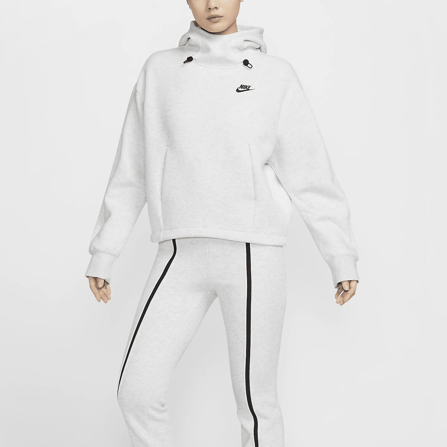 Nike genuine Sportswear women's simple and loose hooded sweatshirt FV6323-013