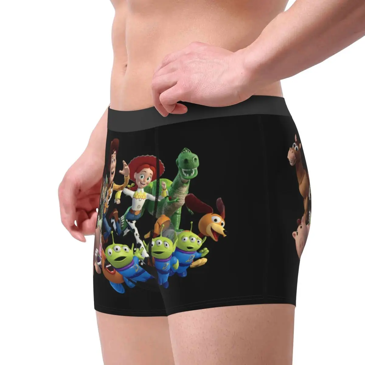 Humor Boxer Toy Story 3 Squad Shorts Panties Men's Underwear Mid Waist Underpants for Male Plus Size