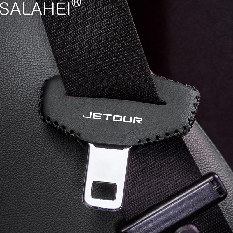 1pcs Car Seat Belt Buckle Leather Anti-Scratch Protector Cover For Chery Jetour DASHING X-1 Plus DTC Tiggo 7 Pro 8 4 T11 X70plus