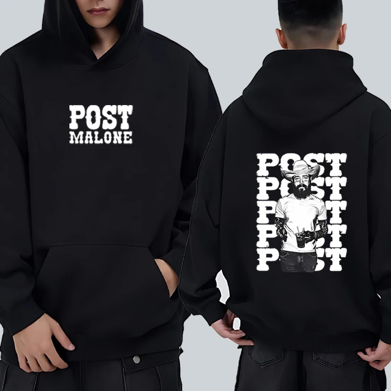 

Rapper P-Posts M-Malones Graphics Hoodie Men women Hip Hop punk Pullover Sweatshirt Casual Fashion Oversized Streetwear Unisex