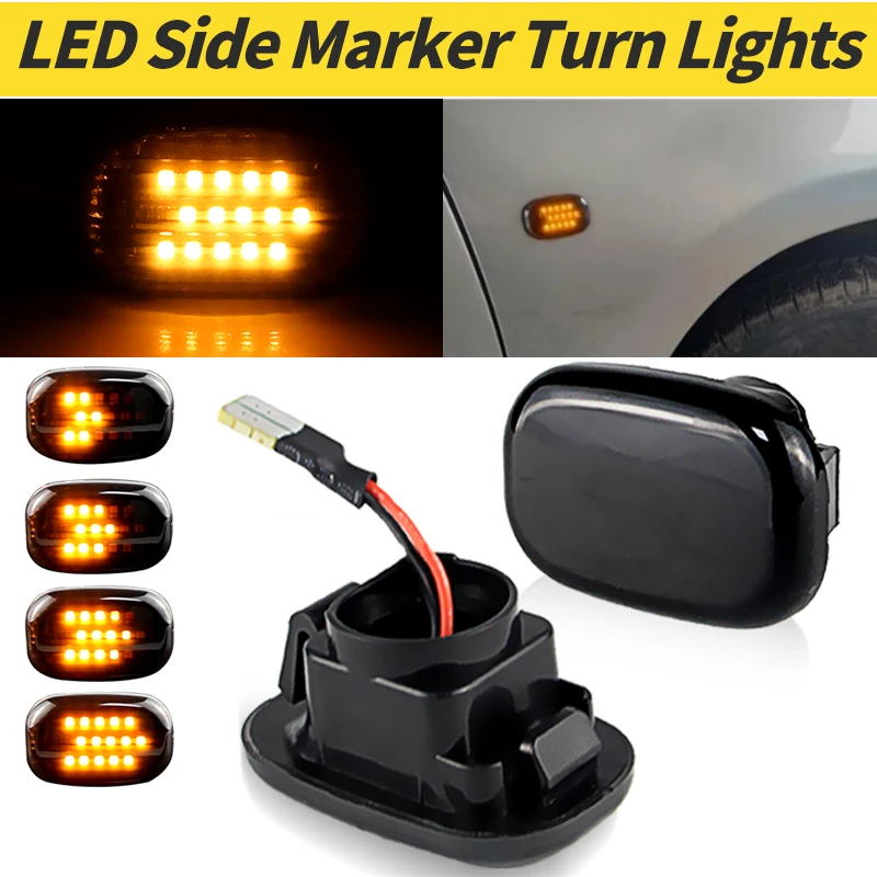 Luz LED intermitente lateral para guardabarros, 2 uds., para Toyota Hilux Surf Ipsum Liteace/Townace MR 2 Paseo Picnic Porte Previa Turn Lamp