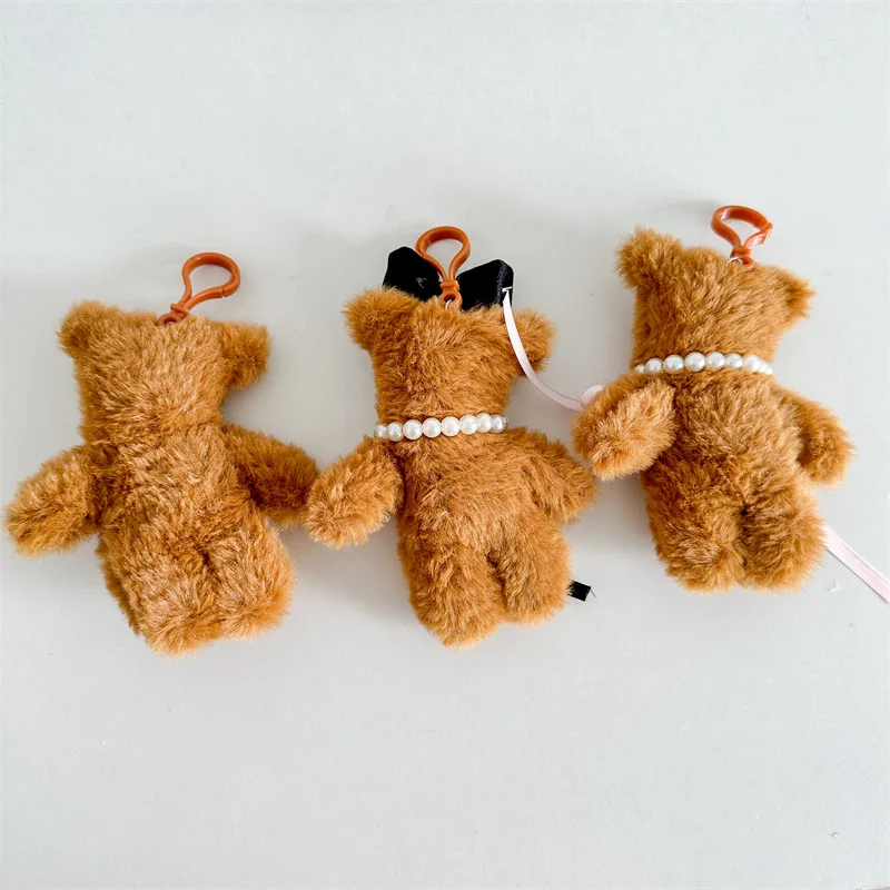 Porte-clés en peluche poupée ours 15cm, pendentif de sac à dos ours Maillard, accessoires de sac pour filles et femmes, porte-clés de voiture, cadeaux