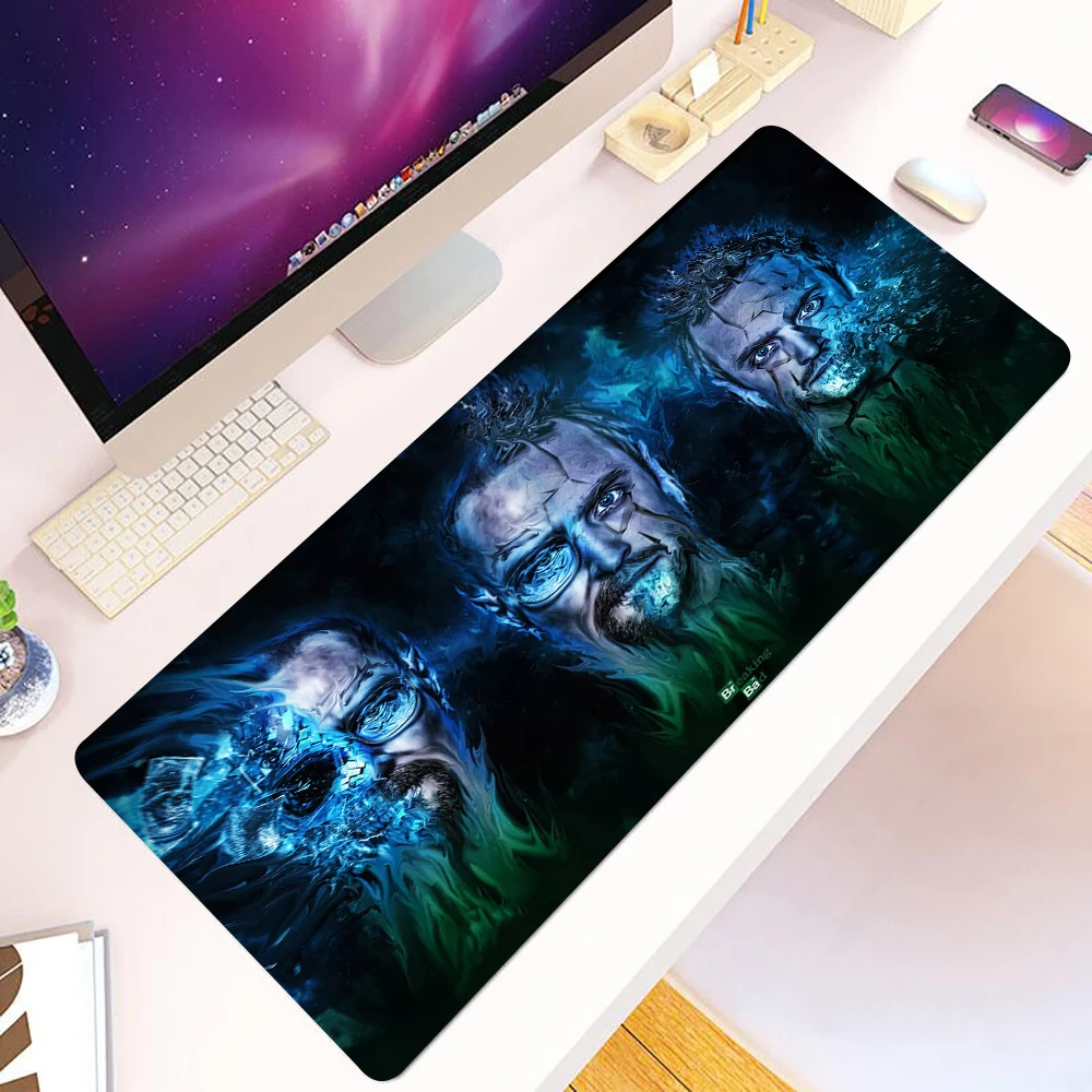 

Game Carpet Computer Mousepad Heisenberg Breaking Bad Gaming Accessories HD Print Mouse Pad Non-Slip Rubber Gamer Mouse Mat XXL