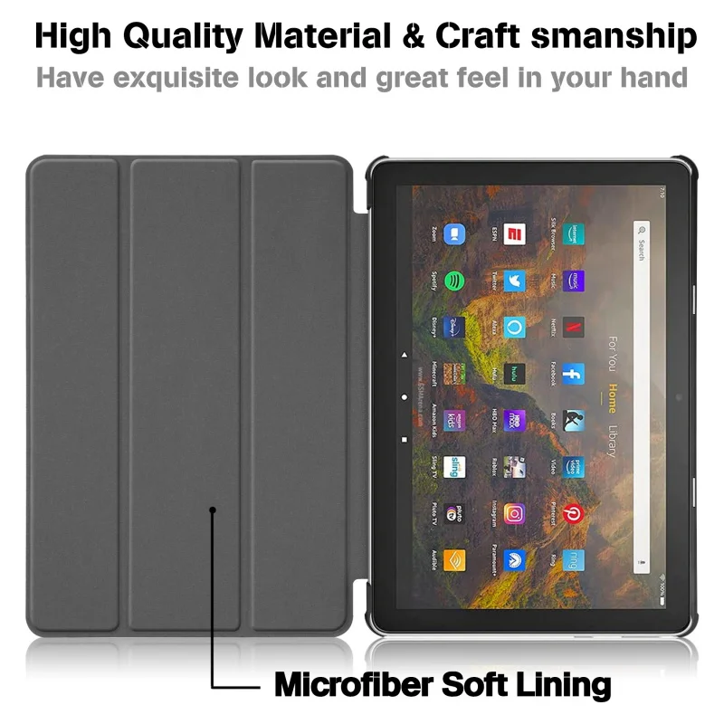 Folio Case for Lenovo Tab M10 HD 2nd Gen TB-X306X, Tri-fold Smart Cover with Auto Sleep/Wake, Multiple Colors