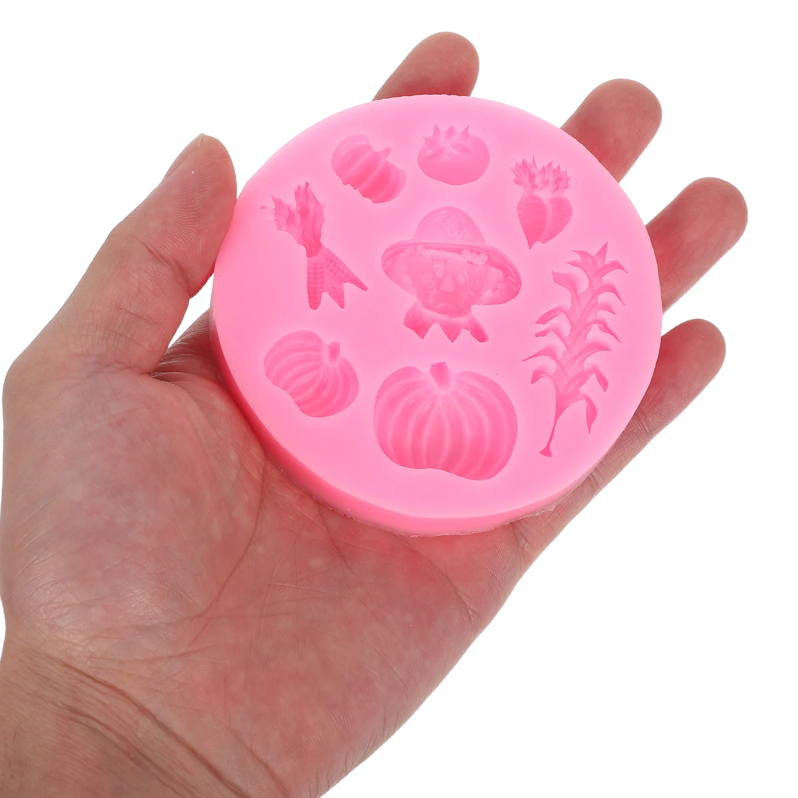 

Vegetable Pumpkin Fondant Cake Silicone Chocolate Tool Cake Cupcake Sugarcraft Decoration Baking Mould (Pink)