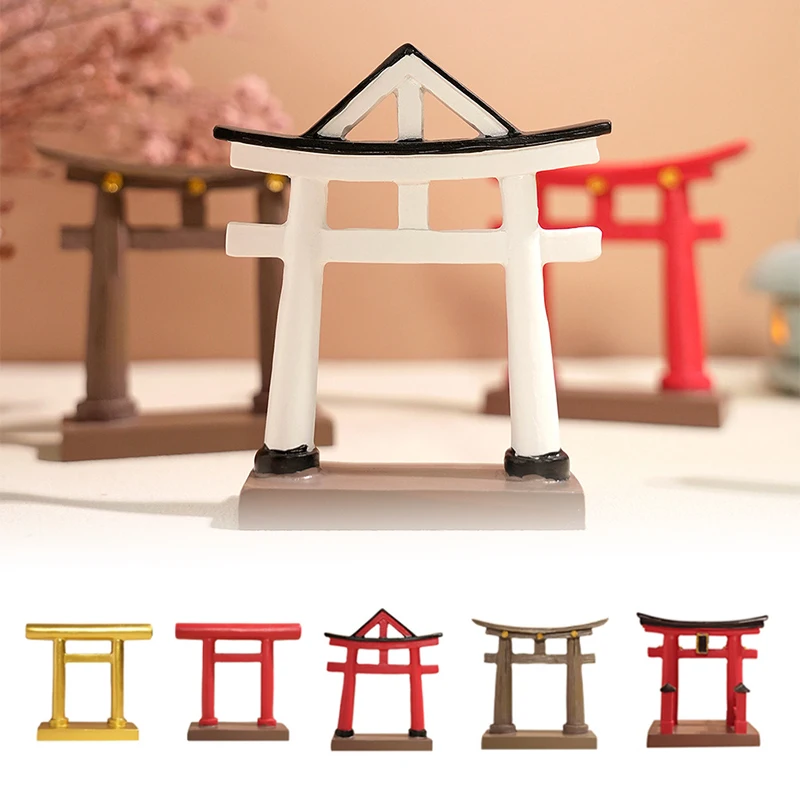 بوابة توري يابانية مصغرة معبد شينتو نموذج معماري آسيوي حديقة بونساي زخرفة خزان الأسماك الديكور ديكور صيني #1