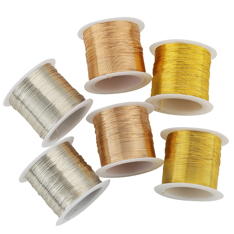 100meters Copper Stainless Steel Bracelet Cord Beading Wire Line 0.3 0.4 0.45 mm Strong Necklace String Thread Jewelry Making