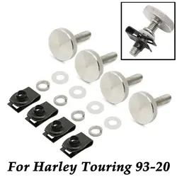 4PC para Touring 993-2020 Motocicleta Bagagem Hard Saddlebag Saddle Bag Parafusos de Segurança Roubo Bloqueio Kit 93-20