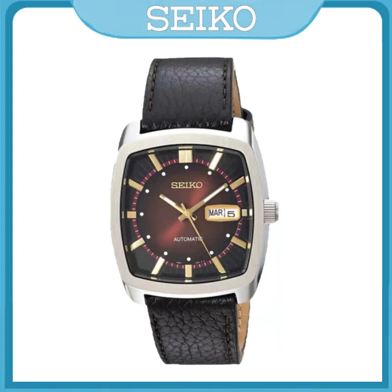 Original Seiko Watch Men\'s Automatic Mechanical Watch Casual Business Clock Wine Bucket Steel Belt Men Waterproof Belt Watches