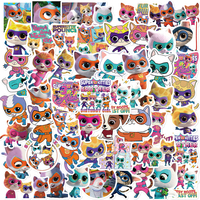 10/30/50pcs Cute Cartoon Stickers Kawaii Anime Super Kitties Decals for Water Bottle Phone Laptop Skateboard Fun for Kid Toys