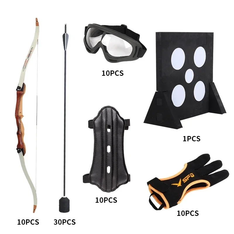 SPG CS Archery Tag Set Inflatable Accessories Paintball Recurve Bow and Arrow Shooting Team Game Foam Tip Protective Equipment