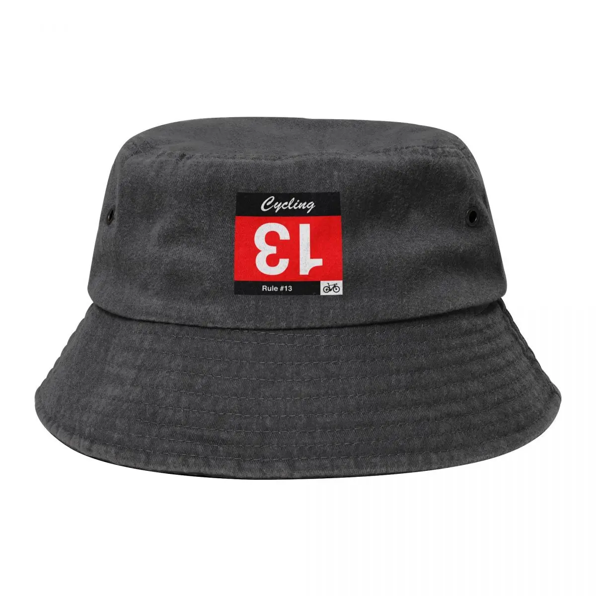 

Cycling Rule #13 - If you draw number 13, turn it upside down Bucket Hat fishing caps man Gentleman Hat Bobble Hat Ladies Men's