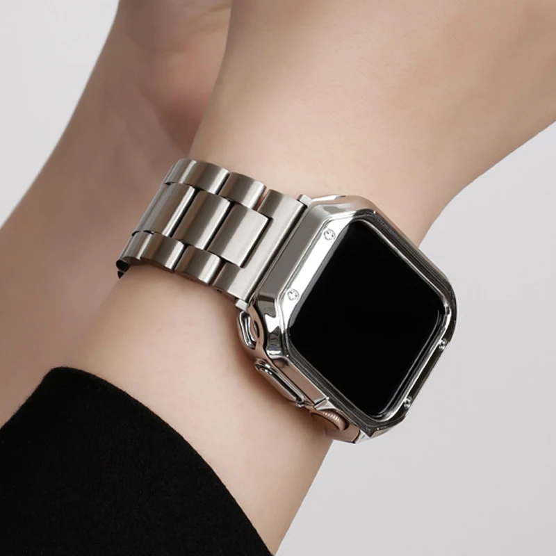 Stainless Steel titanium alloy Strap For Apple Watch Band Ultra 2 49mm 44mm 45mm 46mm 41mm Bracelet iwatch Series 6/7/8/9/10