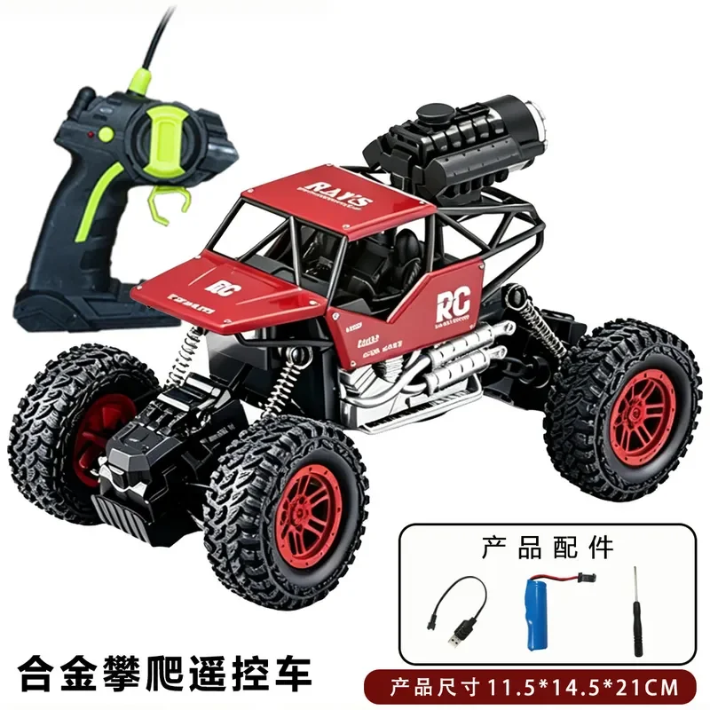 for Alloy RC Climbing Car 4WD Remote Control Off Road Vehicle with Spray Function Durable Drop Resistant Toy for Kids