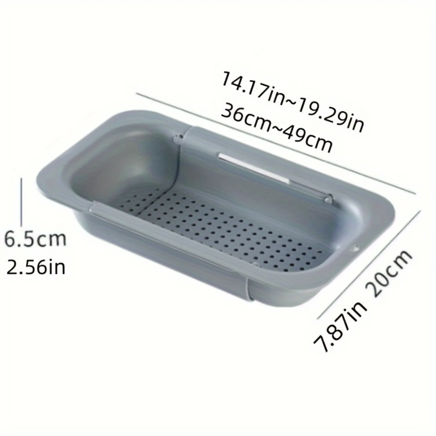 1pc Adjustable Plastic Dish Cloth & Sponge Holder, Telescopic  Rack Sink Drain Basket for  Kitchen Supplies