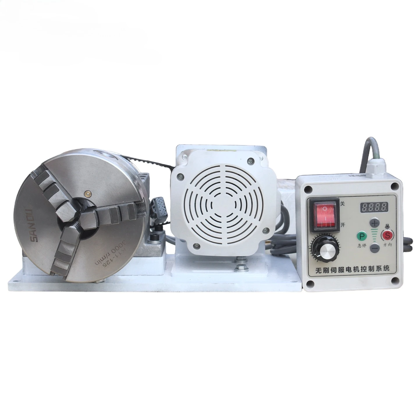 

Die polishing core polishing adjustable speed motor three jaw chuck power head assembly billiard rod repairing machine lathe