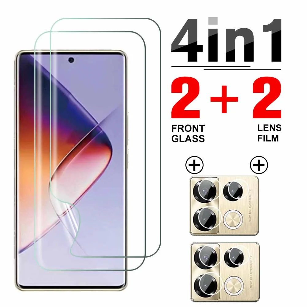 4in1 Camera Lens Glass Hydrogel Film For Infinix Note 40 Pro 5G Screen Protector Film For Infinix Note 40 Pro Plus Note40 Pro 4G